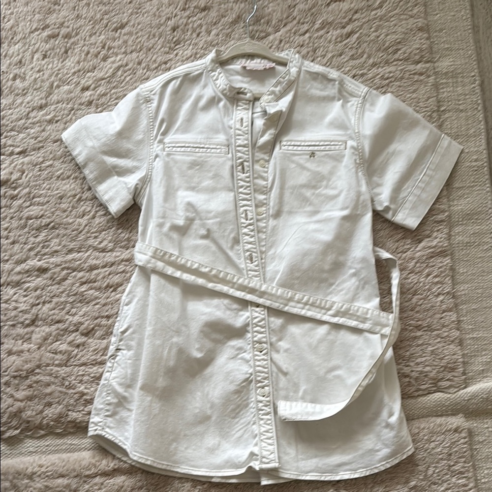 Bonpoint Kids denim Short Sleeve dress